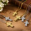 This stainless steel small cross necklace is a classic combination of religious ICONS carved by Jesus and the Virgin Mary. It is suitable for wearing pendant necklaces for faith details Picture